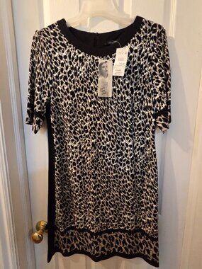 Barbara Lebek Black, White and Yellow Dress (size 42 XL)